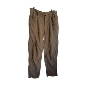 Jack Wolfskin Mens Dark Brown Convertible Pants Size 38